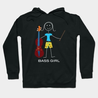 Funny Womens Double Bass Player Hoodie